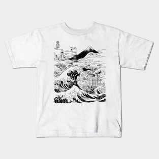 The great wave on Mount Fujiyama Kids T-Shirt